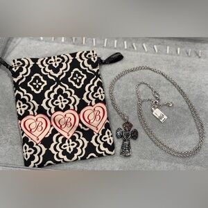 Brighton Silver and Multi Color Necklace with Heart Accents